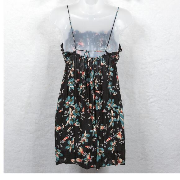 INTIMATELY FREE PEOPLE‎ Jolene Mini Slip Dress Black Floral Dark Romantic Sz M - Picture 8 of 11